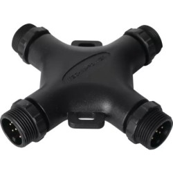 DEMULTIPLICATEUR EN CROIX 4 CONNEXIONS RAPIDES MALES 8 PIN TECHNI-POWER