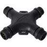 DEMULTIPLICATEUR EN CROIX 4 CONNEXIONS RAPIDES MALES 8 PIN TECHNI-POWER