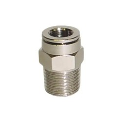 RACCORD AUTOMATIQUE DROIT 8 MM MALE CONIQUE 1/4"