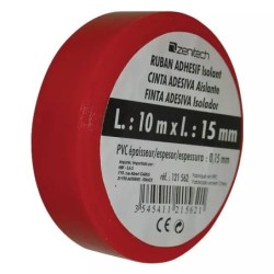 RUBAN ADHESIF ISOLANT 15 MM X 10M ROUGE