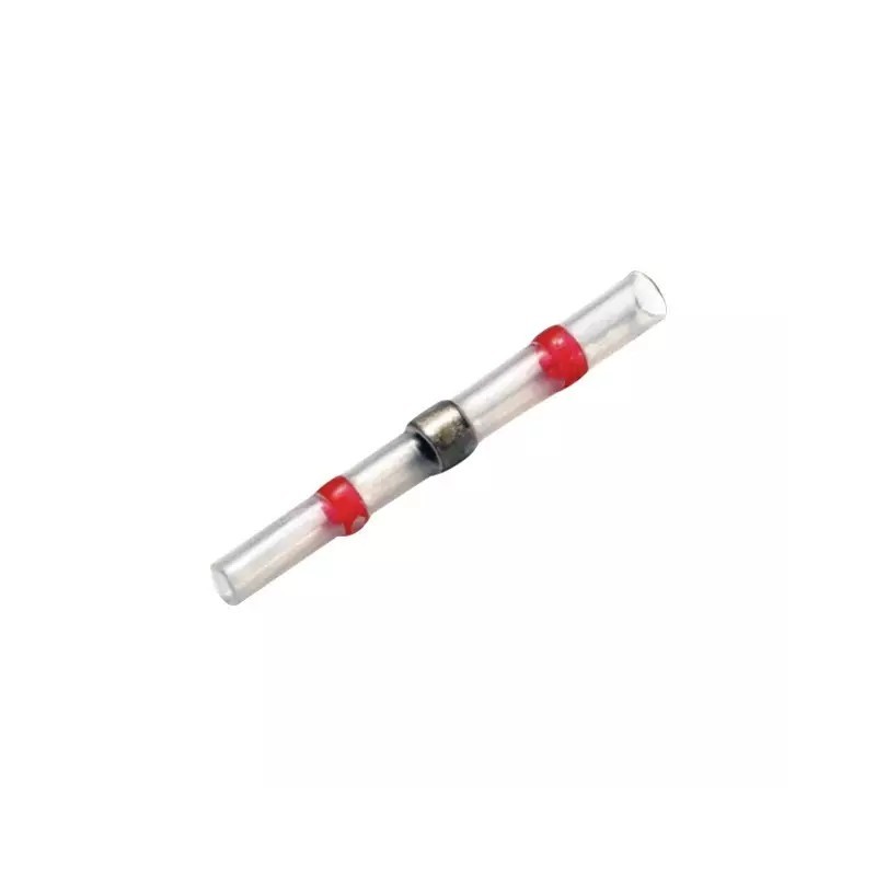 COSSE RACCORD BOUT A BOUT THERMORETRACTABLE A SOUDER ROUGE BLISTER DE 5