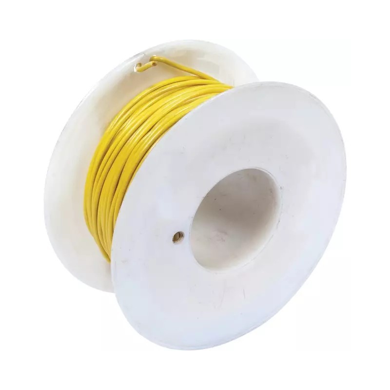 FIL MONOCONDUCTEUR JAUNE 1MM² ROULEAU DE 50M