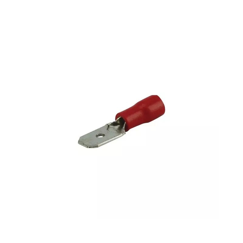 COSSE PLATE MALE ROUGE 2,8MM BLISTER DE 20