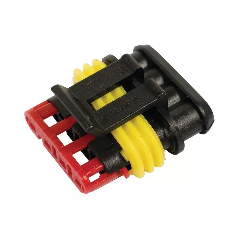 CONNECTEUR ETANCHE MALE 4 VOIES AMP SUPERSEAL 1,5MM SACHET DE 5