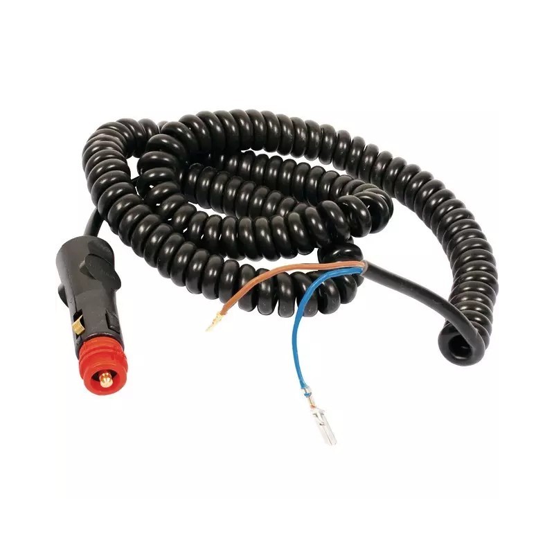 RALLONGE SPIRALE 7,5M MALE ALUME CIGARE ET 2 FICHES MALE AJBA