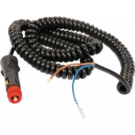 RALLONGE SPIRALE 7,5M MALE ALUME CIGARE ET 2 FICHES MALE AJBA
