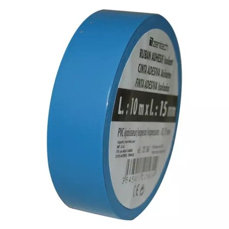 RUBAN ADHESIF ISOLANT 15 MM X 10M BLEU