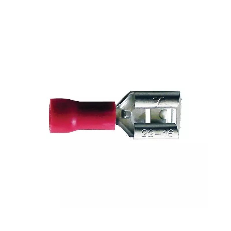 COSSE PLATE FEMELLE ROUGE 6,3MM SACHET DE 100 - ref. 1234090 | TP Agri