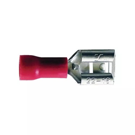 COSSE PLATE FEMELLE ROUGE 6,3MM SACHET DE 100 - ref. 1234090 | TP Agri