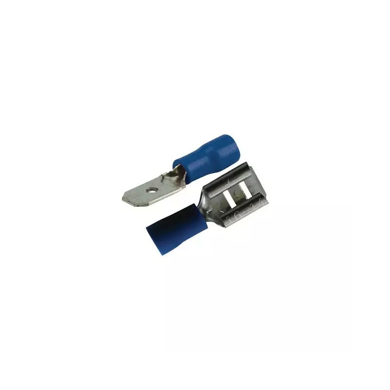 COSSE PLATE MALE FEMELLE ASSORTIMENT BLEU 6,3 - ref. 3810190 | TP Agri