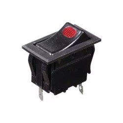 INTERRUPTEUR A BASCULE LUMINEUX ROUGE ENCASTRABLE BLISTER