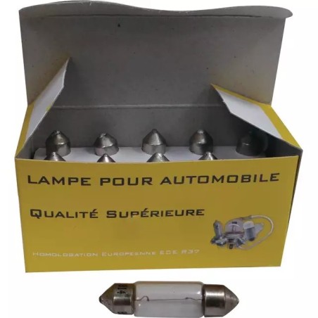 AMPOULE NAVETTE 12V 5W 38 MM BOITE DE 10