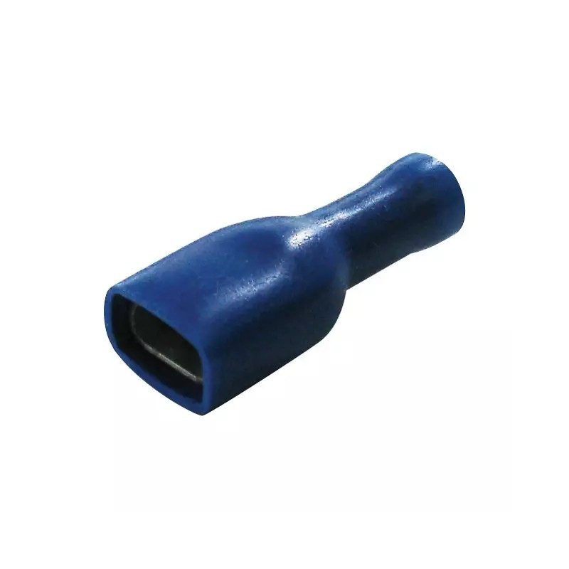 COSSE PLATE FEMELLE BLEU ISOLEE 6,3MM SACHET - ref. 1234140 | TP Agri