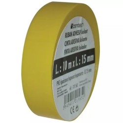 RUBAN ADHESIF ISOLANT 15 MM X 10M JAUNE