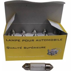 AMPOULE NAVETTE 12V 10W 41 MM BOITE DE 10