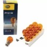AMPOULE POIRETTE 12V 21W BAU15S ORANGE HELLA BOITE DE 10