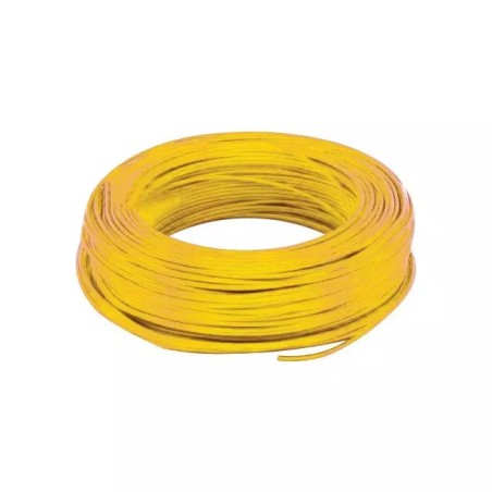 FIL MONOCONDUCTEUR JAUNE 1,5MM² BLISTER DE 10M