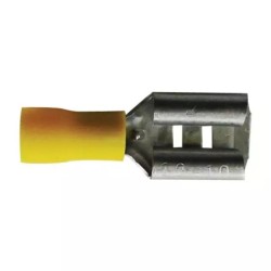 COSSE PLATE FEMELLE JAUNE 9,5MM SACHET DE 100
