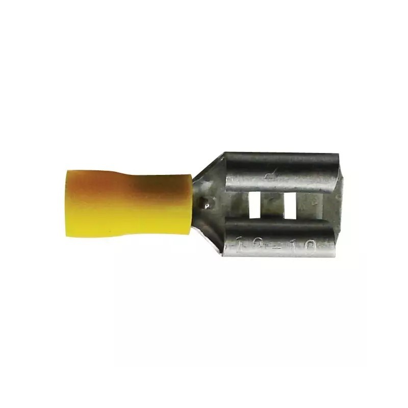COSSE PLATE FEMELLE JAUNE 9,5MM SACHET DE 100