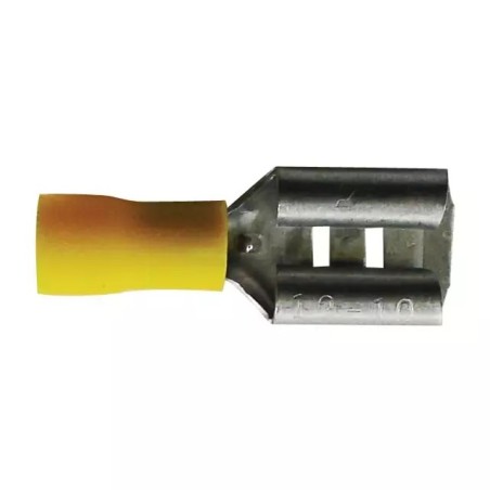 COSSE PLATE FEMELLE JAUNE 9,5MM SACHET DE 100