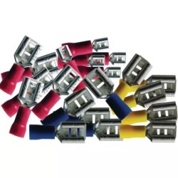 COSSE PLATE FEMELLE ASSORTIMENT 6,3MM BLISTER DE 20