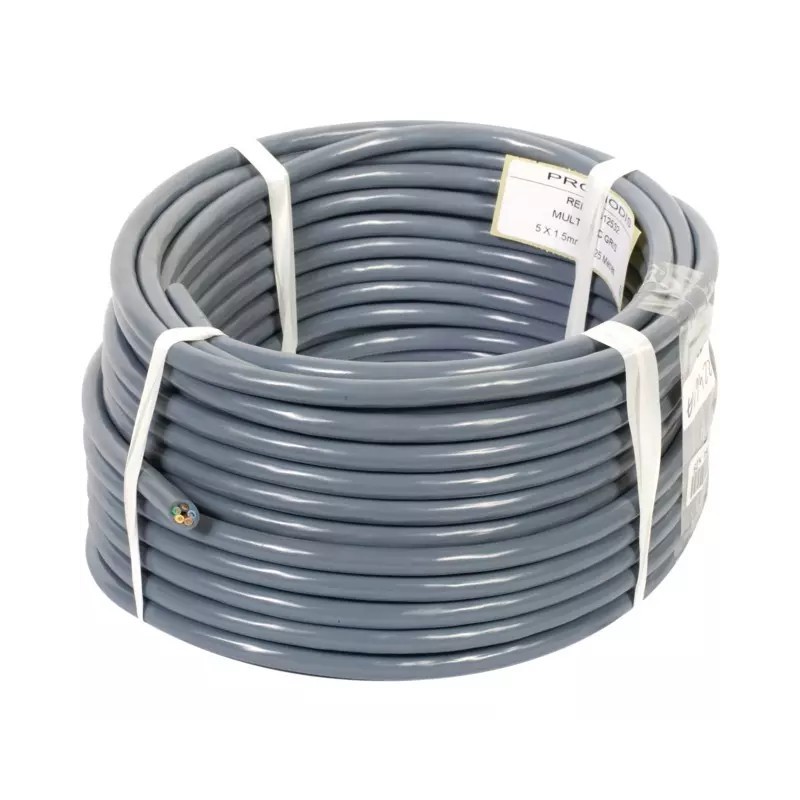 CABLE MULTICONDUCTEUR GRIS 5X1,5MM² ROULEAU D - ref. 226064 | TP Agri