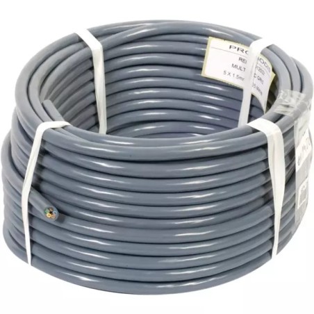 CABLE MULTICONDUCTEUR GRIS 5X1,5MM² ROULEAU D - ref. 226064 | TP Agri