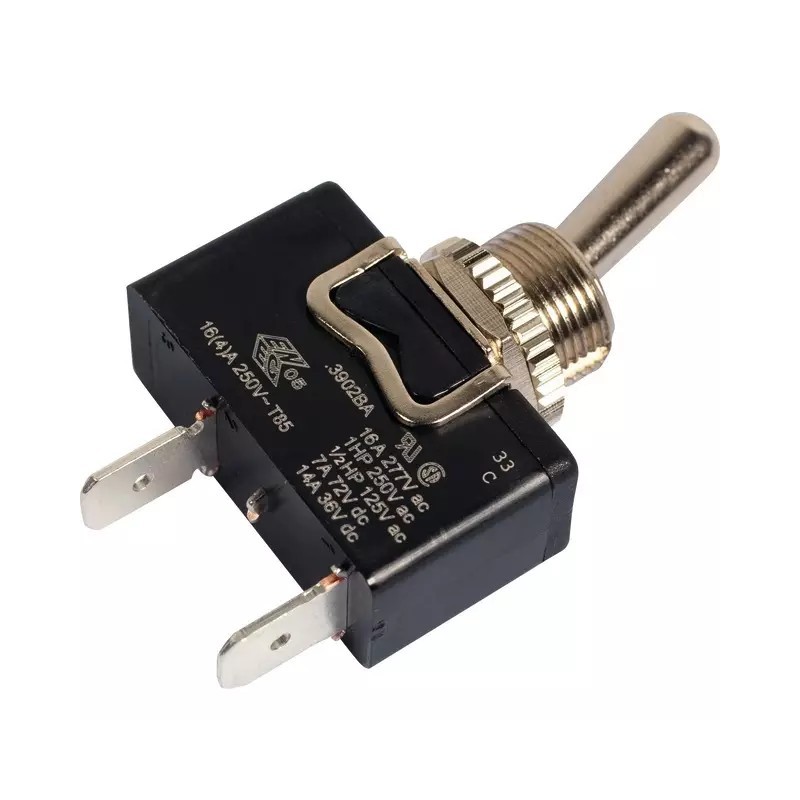 INTERRUPTEUR A LEVIER METAL 2 POSITIONS ON-OFF BLISTER