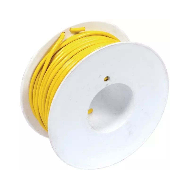 FIL MONOCONDUCTEUR JAUNE 3MM² ROULEAU DE 25M