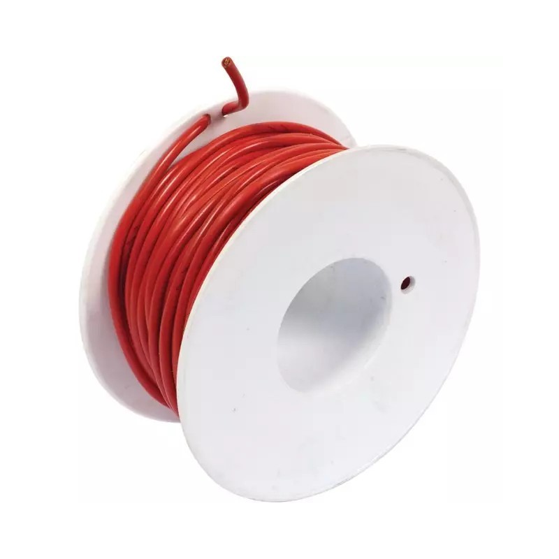 FIL MONOCONDUCTEUR ROUGE 3MM² ROULEAU DE 25M