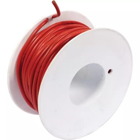 FIL MONOCONDUCTEUR ROUGE 3MM² ROULEAU DE 25M