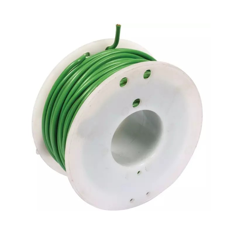 FIL MONOCONDUCTEUR VERT 3MM² ROULEAU DE 25M - ref. 226058 | TP Agri