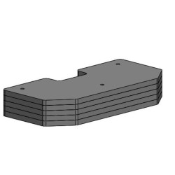 KIT 5 masses superieur bumper RAL 7021 245KG | TP Agri
