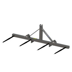 Pique 2 balles N°4 repliable Ø42 clav 4 dents 1100 gris | TP Agri