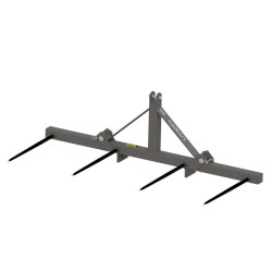 Pique 2 balles N°4 repliable Ø36 ccav 4 dents 1100 gris | TP Agri