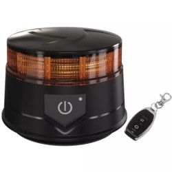 GYROPHARE LED COMPACT SANS FIL RECHARGEABLE MAGNETIQUE AVEC TELECOMMANDE TECHNI-POWER