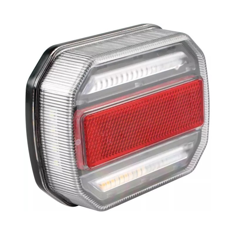 FEU ARRIERE GAUCHE DYNAMIQUE RECTANGLE 4 FONCTIONS LED 12-24V