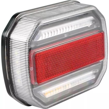 FEU ARRIERE GAUCHE DYNAMIQUE RECTANGLE 4 FONCTIONS LED 12-24V