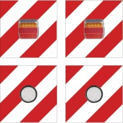 EQUIPEMENT DE SIGNALISATION DOUBLE FACE FEUX LED AVEC PLAQUE REFLECHISSANTE 7,5 M TECHNI-POWER