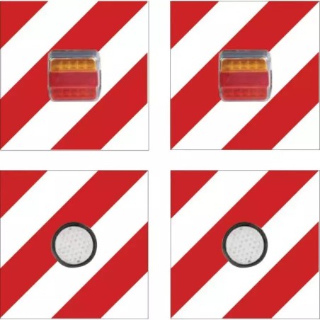 EQUIPEMENT DE SIGNALISATION DOUBLE FACE FEUX LED AVEC PLAQUE REFLECHISSANTE 7,5 M TECHNI-POWER