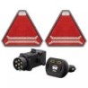 EQUIPEMENT DE SIGNALISATION ARRIERE MAGNETIQUE FEUX LED TRIANGLE SANS FIL TECHNI-POWER
