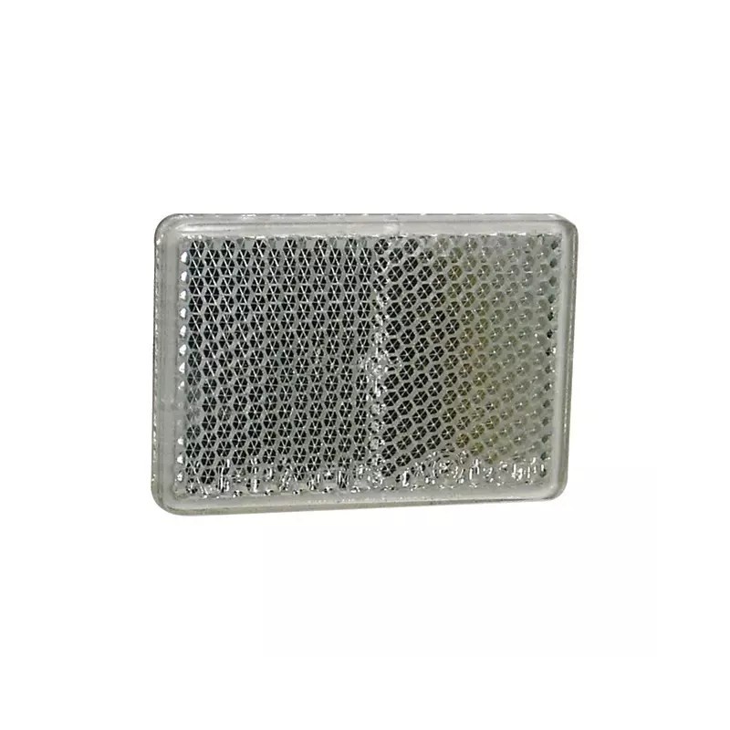 CATADIOPTRE RECTANGULAIRE 57X40MM ADHESIF BLANC