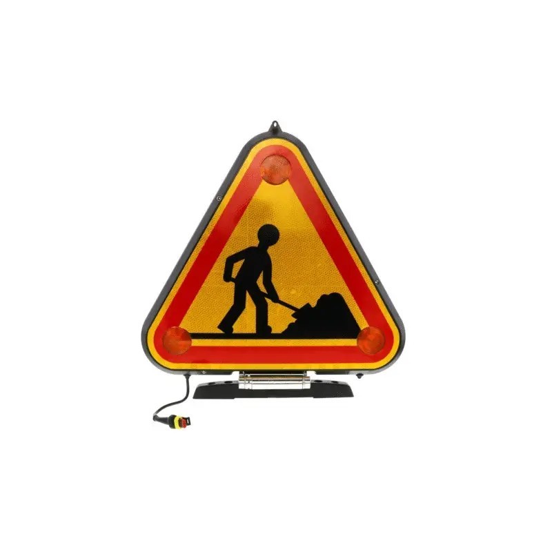 TRIANGLE DE CHANTIER LED 500MM RABATTABLE DOU - ref. 1220166 | TP Agri