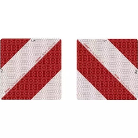 PLAQUE ALUMINIUM 282X282MM NORME ECE70 CLASSE 5 JEU DE 2