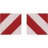 PLAQUE ALUMINIUM 282X282MM NORME ECE70 CLASSE 5 JEU DE 2