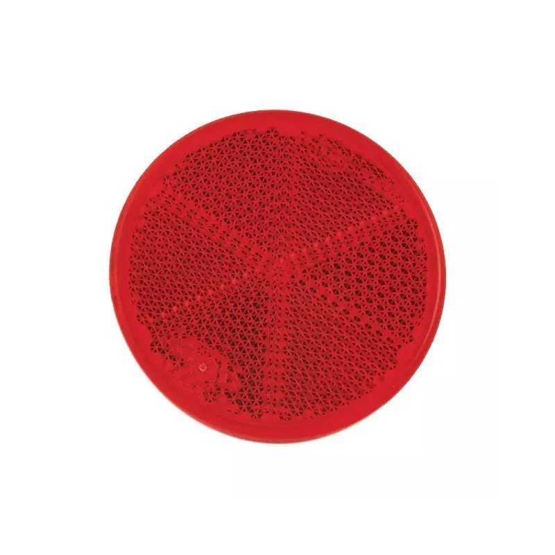 CATADIOPTRE ROND 60MM ADHESIF ROUGE