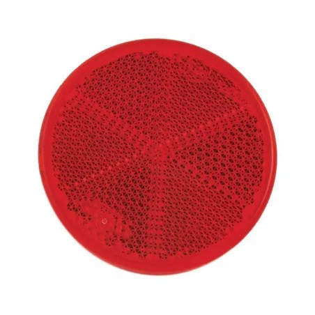CATADIOPTRE ROND 60MM ADHESIF ROUGE