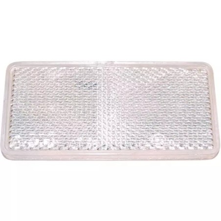 CATADIOPTRE RECTANGULAIRE 69X31,5MM ADHESIF BLANC