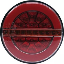 FEU ARRIERE ROND DYNAMIQUE 3 FONCTIONS LED 12-24V