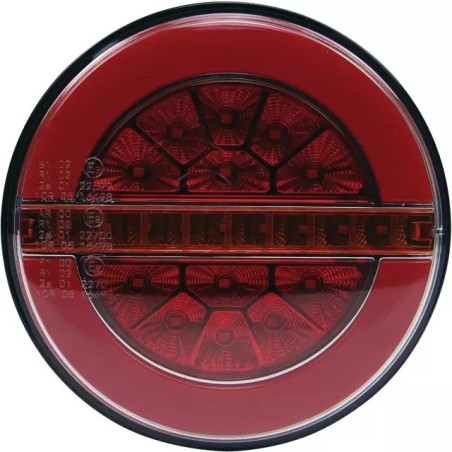 FEU ARRIERE ROND DYNAMIQUE 3 FONCTIONS LED 12-24V